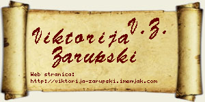 Viktorija Zarupski vizit kartica